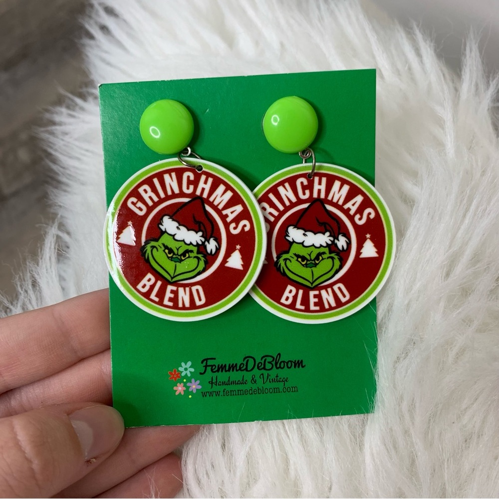Grinchmas Blend Grinch Earrings